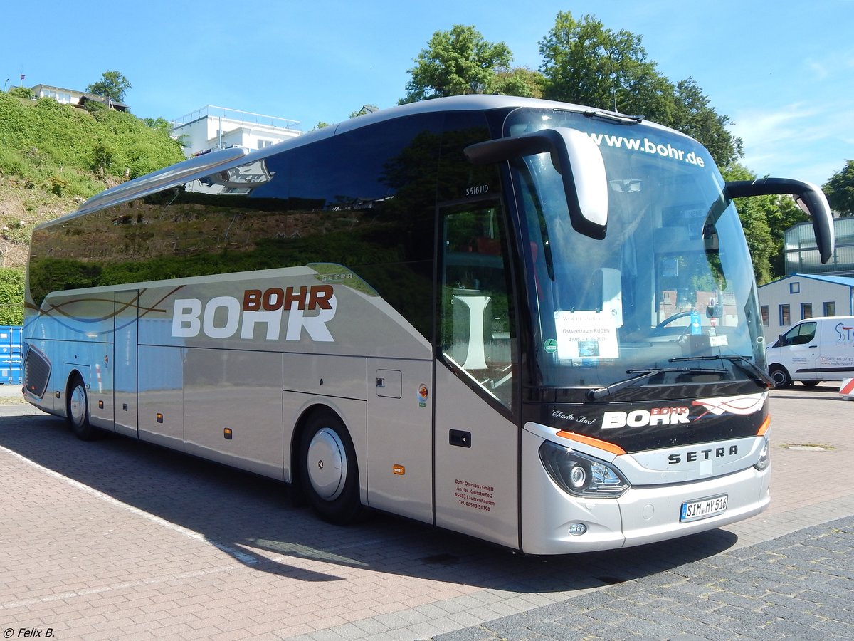 Setra 516 HD von Bohr aus Deutschland im Stadthafen Sasnitz.