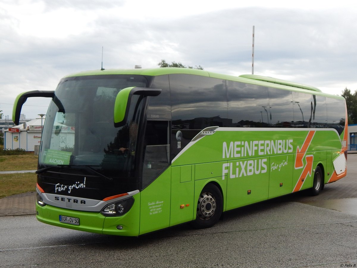 Setra 516 HD von Flixbus/Gödde Reisen aus Deutschland in Rostock. 