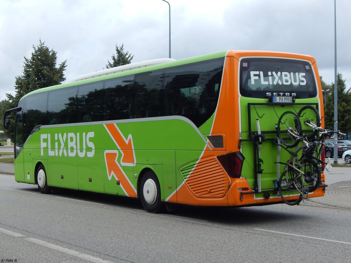 Setra 516 HD von Flixbus/Prima Klima Reisen aus Deutschland in Rostock.