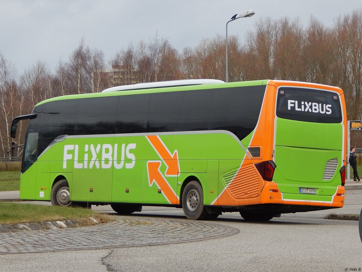 Setra 516 HD von Flixbus/Prima Klima Reisen aus Deutschland in Rostock.