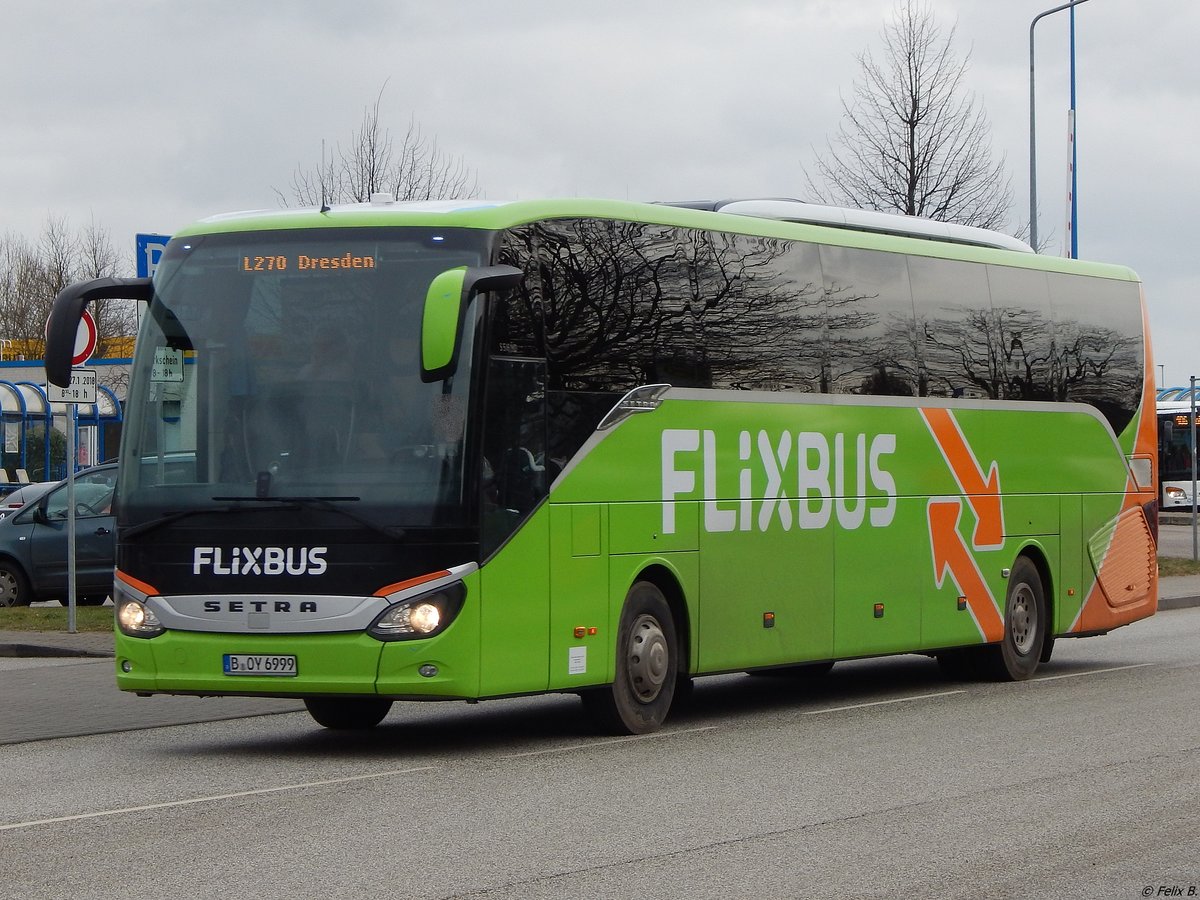 Setra 516 HD von Flixbus/Prima Klima Reisen aus Deutschland in Rostock.