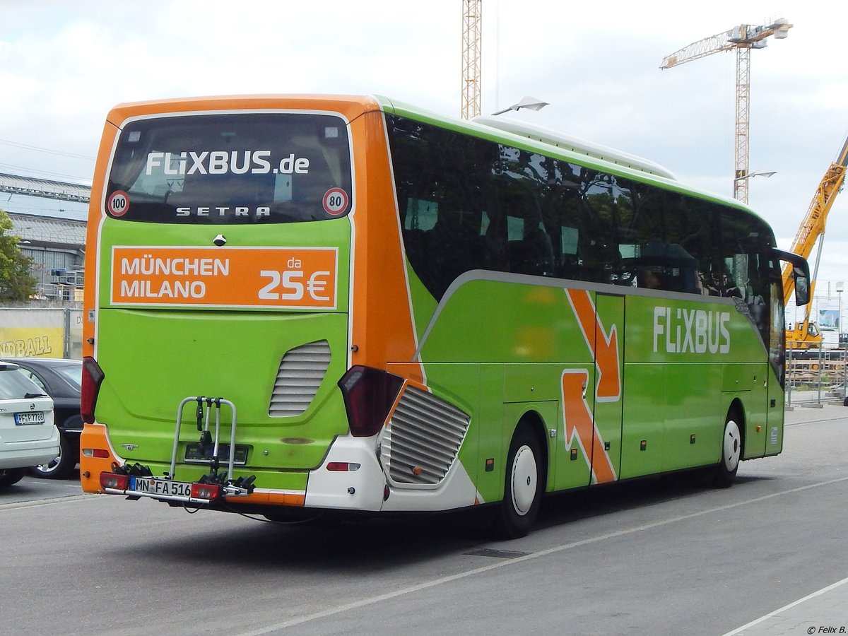 Setra 516 HD von Flixbus/Urban (ex Schächer Reisen) aus Deutschland in Karlsruhe.