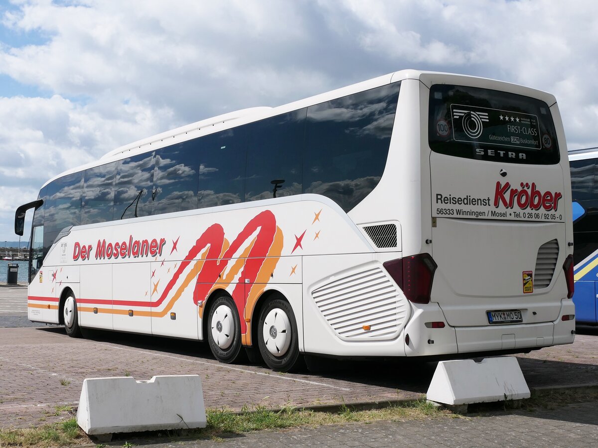 Setra 516 HD von Reisedienst Kröber aus Deutschland im Stadthafen Sassnitz.