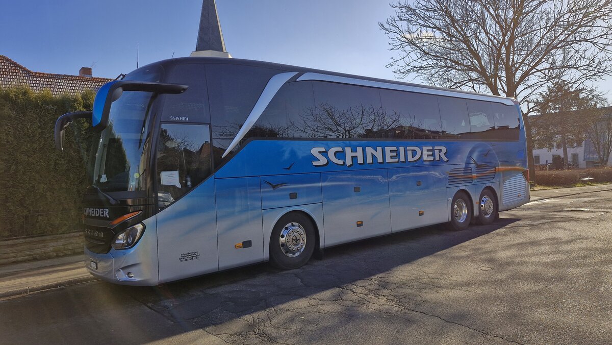 Setra S 515 HDH, SO 28514, Alsfeld D, Schneider Reisen und Transport AG, Langendorf, Aufgenommen am 1. Februar 2025