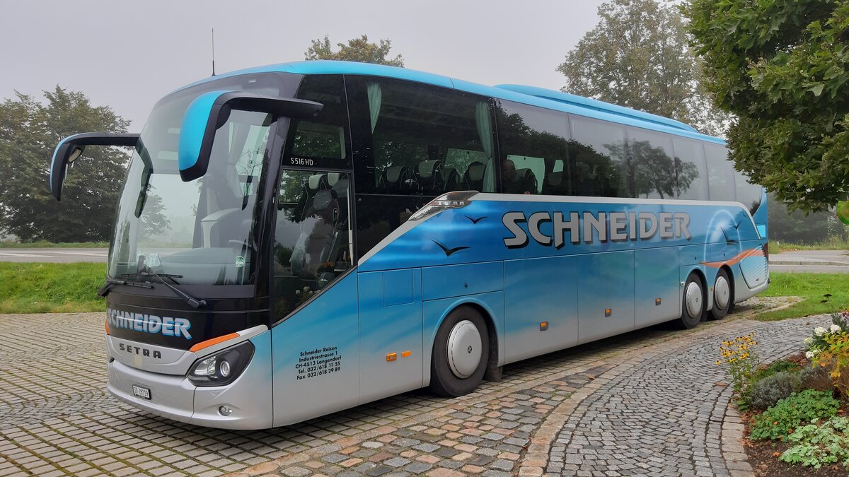 Setra S 516 HD, SO 28119, in Arnbruck/D, Schneider Reisen und Transport AG, Langendorf, Aufgenommen am 28. September 2021