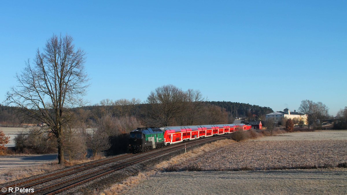 SKINEST RAIL 232 704 mit Dbz 45392 von Cheb nach München Pasing Skoda Dostoüberführung bei Etzenricht bei Weiden. 06.03.21 Gruß zurück an den Tf.