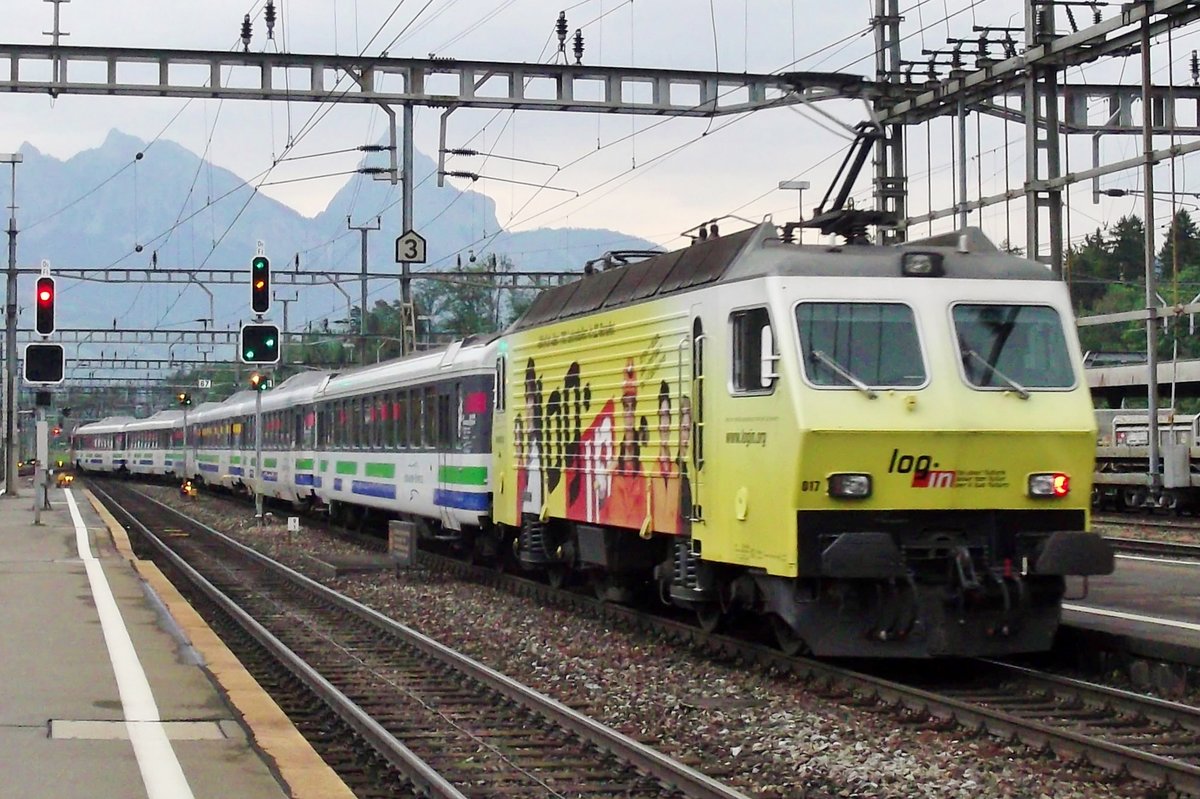 SOB 446 017 steht am 3 Juni 2014 in Arth-Goldau.