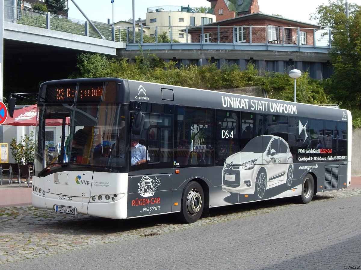 Solaris Urbino 12 der VVR im Stadthafen Sassnitz. 