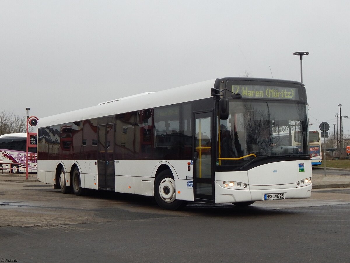 Solaris Urbino 15 der MVVG in Neubrandenburg.