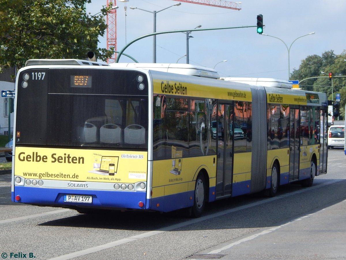 Solaris Urbino 18 von Beelitzer Verkehrs- und Servicegesellschaft mbH in Potsdam.