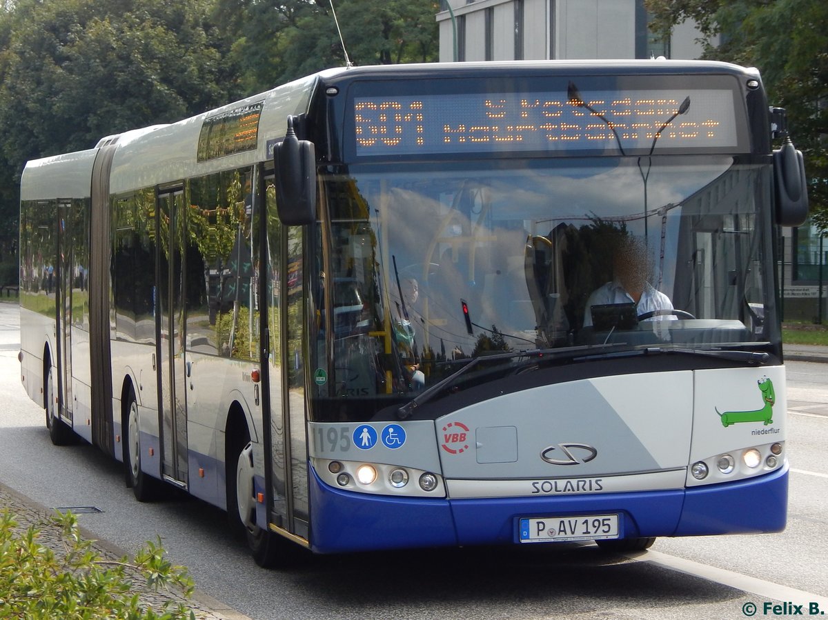 Solaris Urbino 18 von Beelitzer Verkehrs- und Servicegesellschaft mbH in Potsdam.