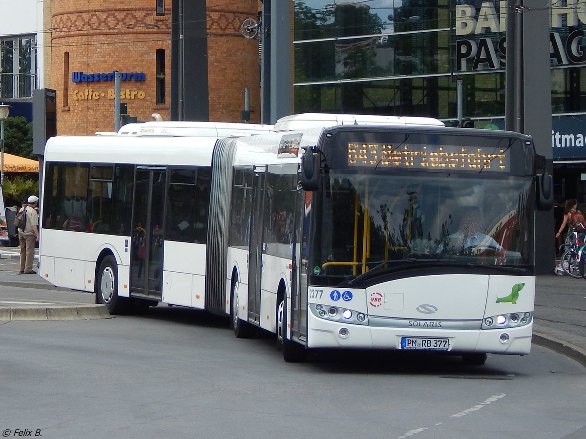 Solaris Urbino 18 der Beelitzer Verkehrs- und Servicegesellschaft mbH in Potsdam. 