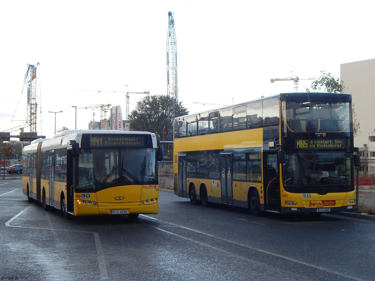 Solaris Urbino und MAN Lion's City DD der BVG in Berlin.