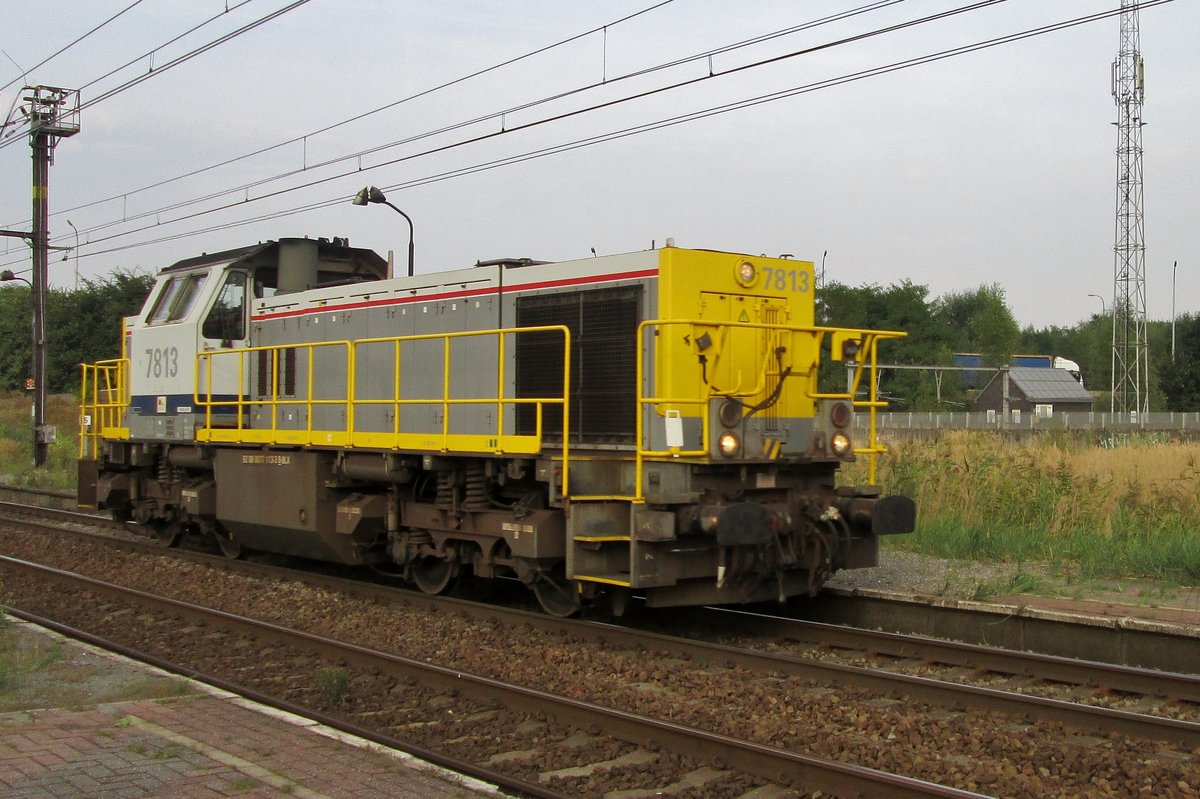 Solofahrt für 7813 durch Antwerpen-Noorderdokken am 18 Juni 2014.