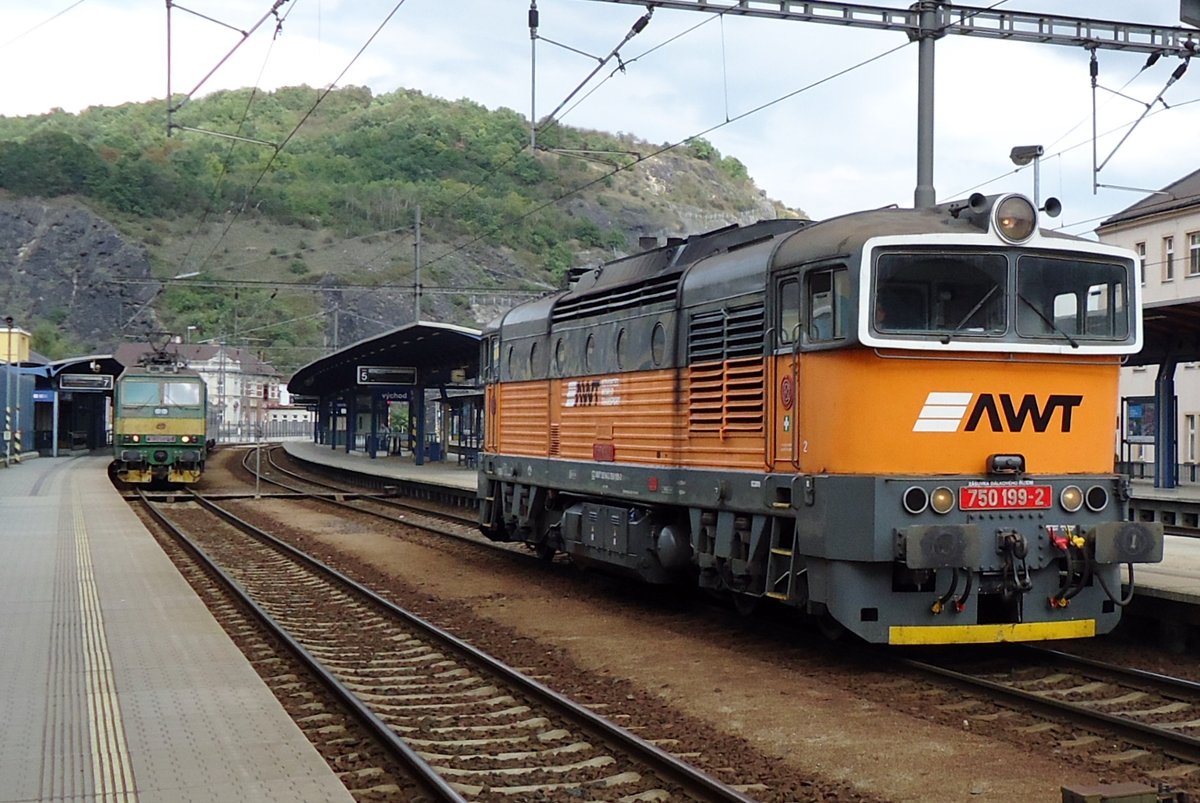 Solofahrt fr AWT 750 199 durch Usti nad Labem am 22 September 2014.