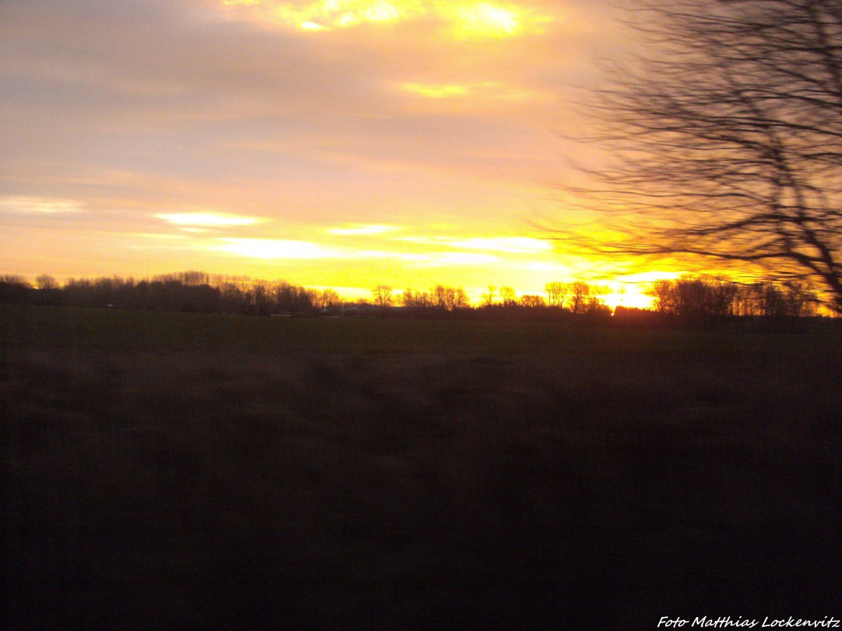 sonnenaufgang über der Insel Rügen am 6.1.14