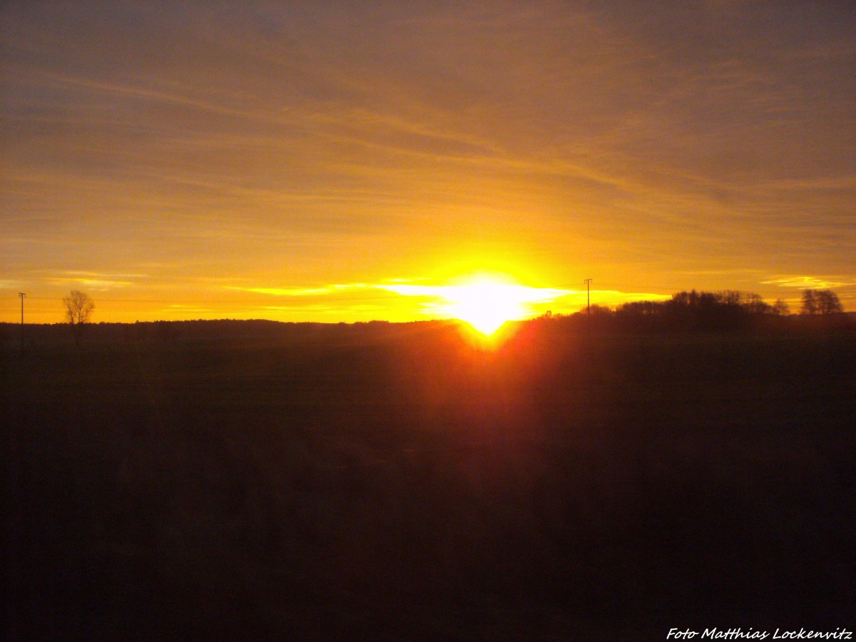 sonnenaufgang über der Insel Rügen am 6.1.14