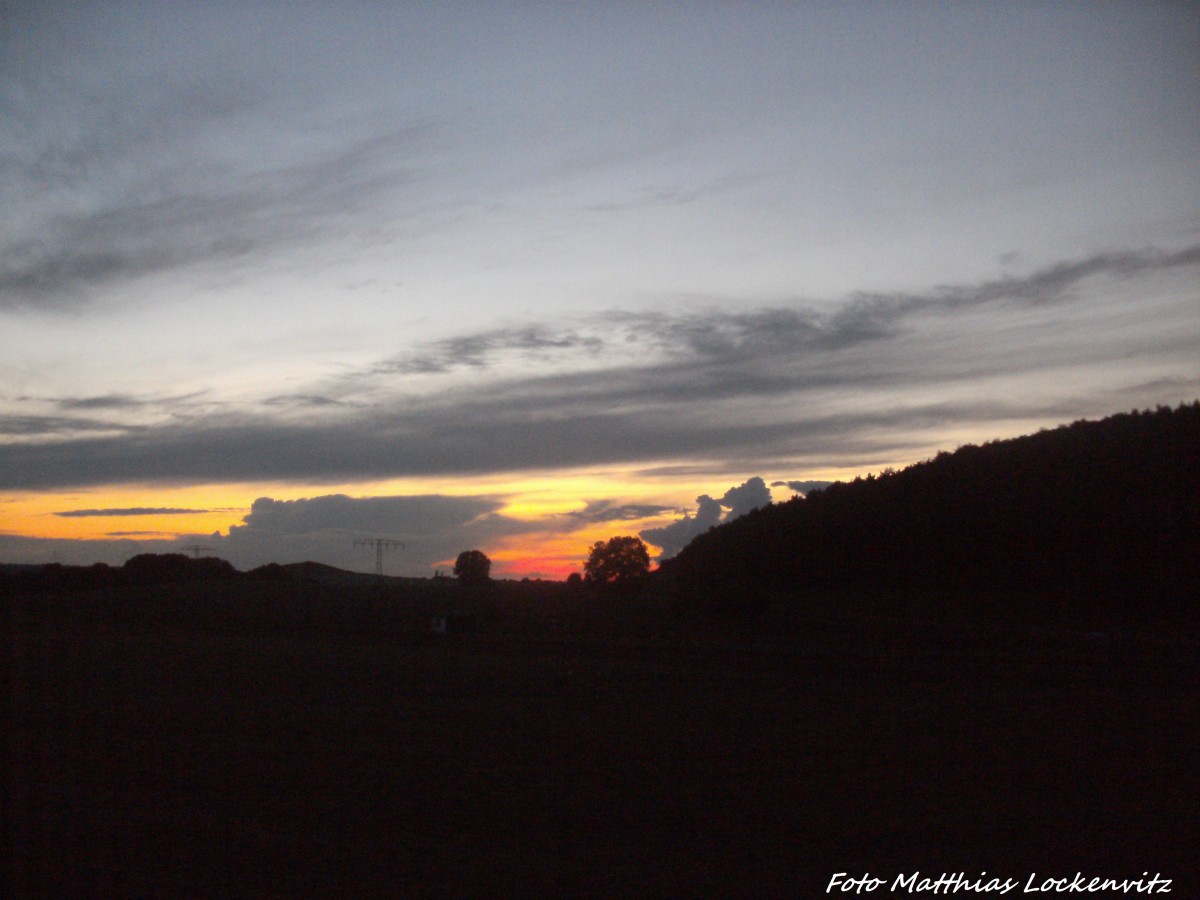 Sonnenuntergang ber der Insel Rgen am 23.8.14