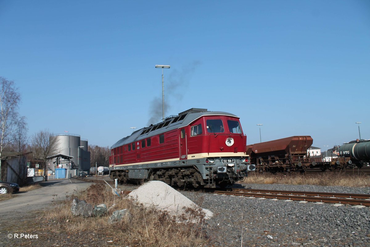 Starten der Motoren von 132 158-7 in Marktredwitz. 18.03.16