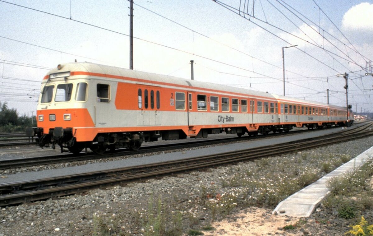 Steuerwagen der City-Bahn bei der Jubil�umsparade 150 Jahre Deutsche Eisenbahn in N�rnberg am 14.09.1985.