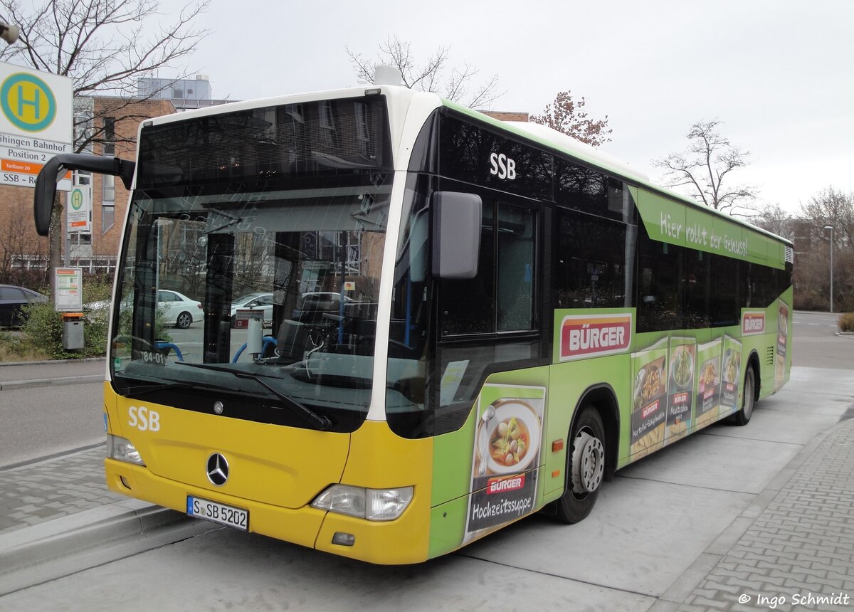 Stuttgarter Straßenbahnen (SSB) | Nr. 5202 | S-SB 5202 | Mercedes-Benz Citaro Facelift | 12.12.2015 in Stuttgart