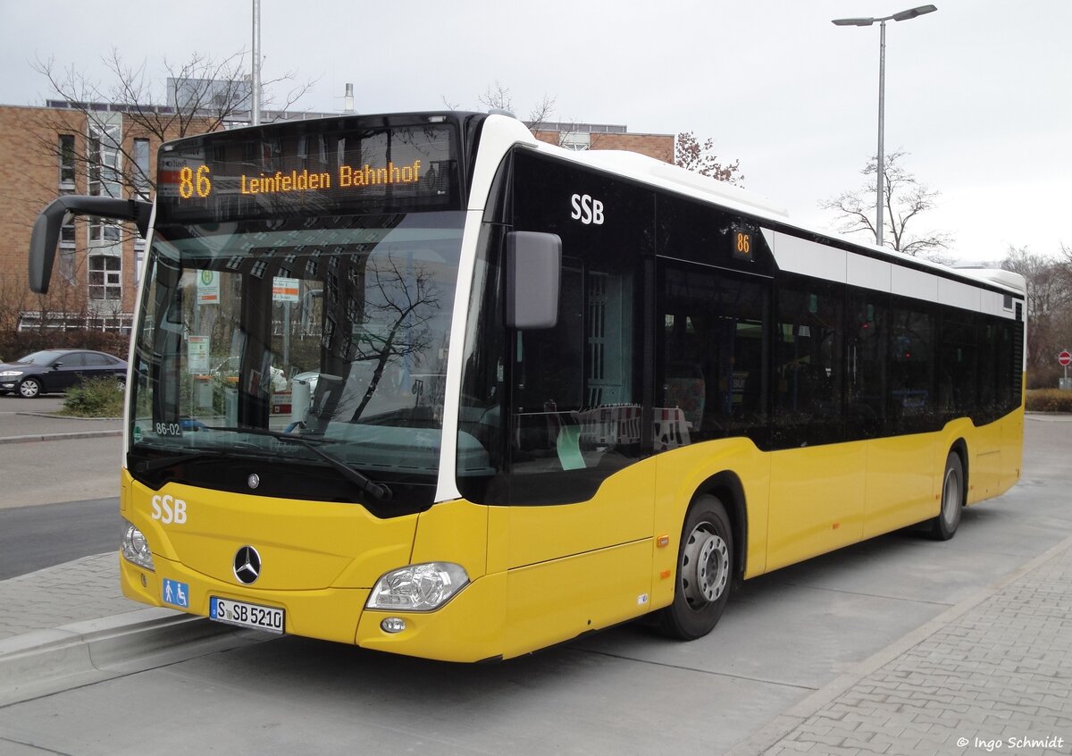 Stuttgarter Straßenbahnen (SSB) | Nr. 5210 | S-SB 5210 | Mercedes-Benz Citaro 2 | 12.12.2015 in Stuttgart