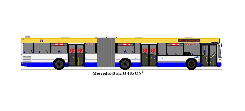 SWS Solingen - Nr. 651 - Mercedes-Benz O 405 GN/2