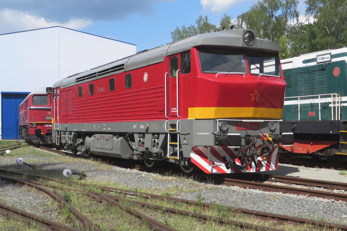 T478-1148 steht am 12 Juni 2022 ins CD Eisenbahnmuseum in Luzna u Rakovnika.