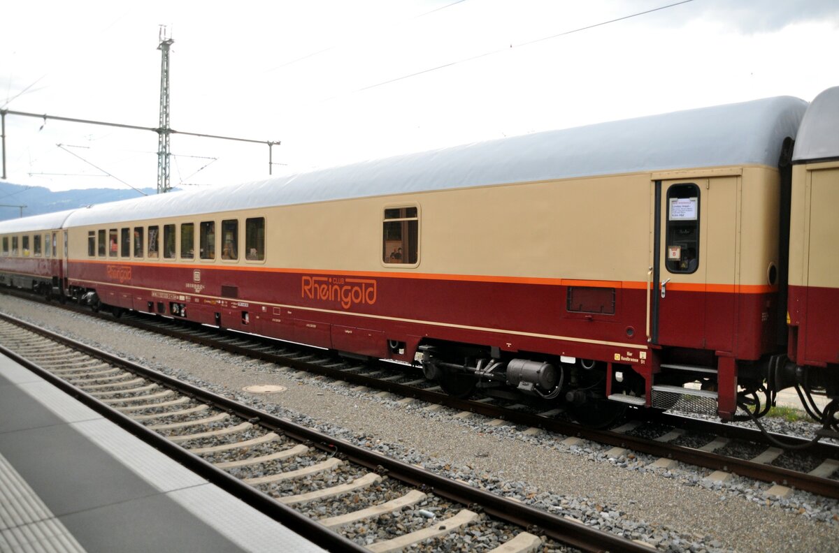 TEE Rheingold Wagen 8 Clubwagen D-AKE 56 80 89-90 401-4 Wgmh 854 in Lindau-Reutin am 12.08.2023.