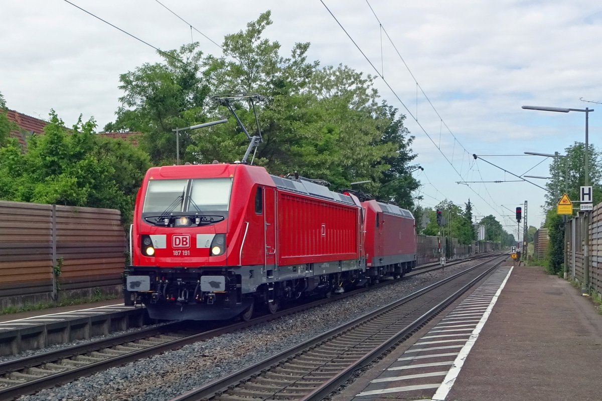 Testfahrt von 187 191 wurde am 30 mai 2019 in Bad Krozingen erwischt.