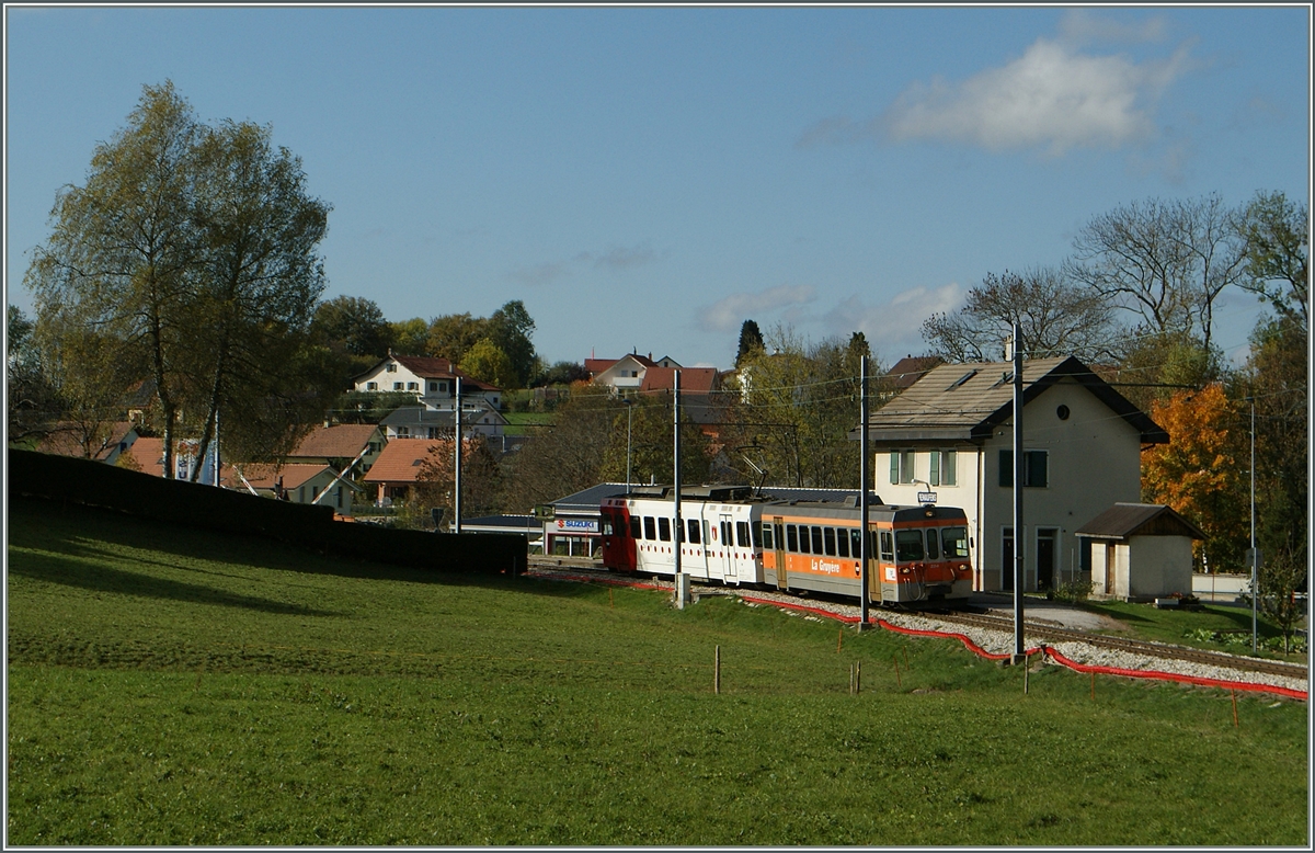 TPF Regioanlzug zwischen Châtel St-Denis und Remaufens. 
30. Okt. 2013