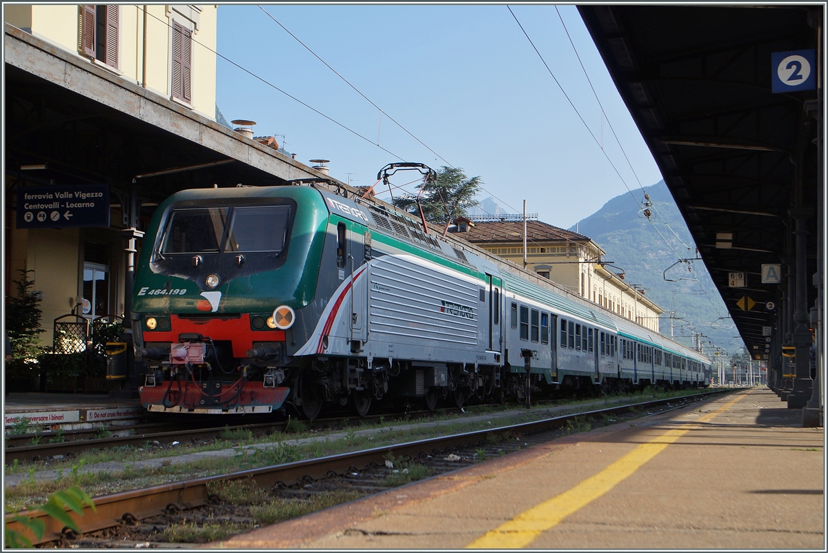 Trenord E 464 199 in Domodossola. 
10. Juni 2014