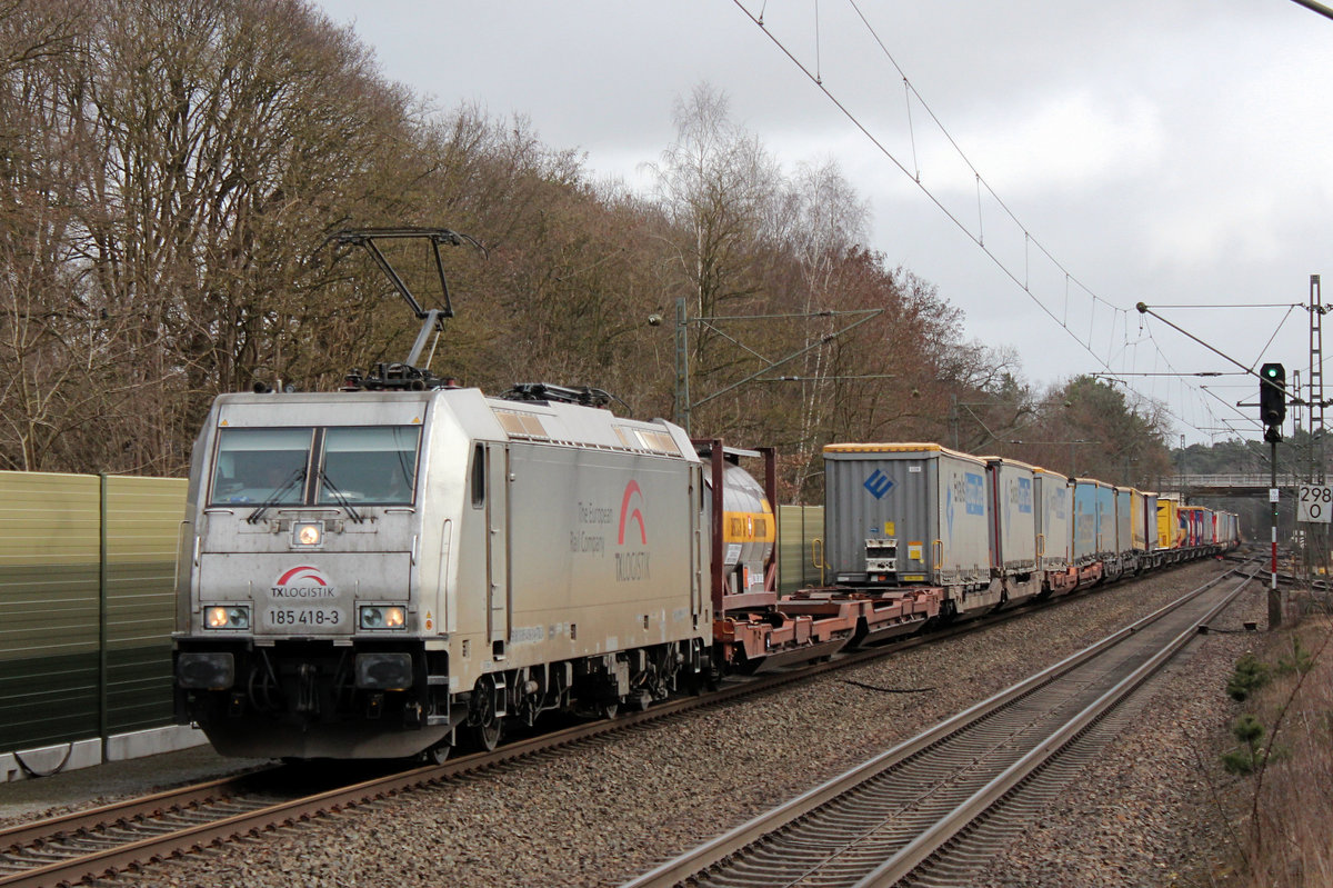 TXL - 185 418-3 am 10.03.2017 in Lauenbrück.