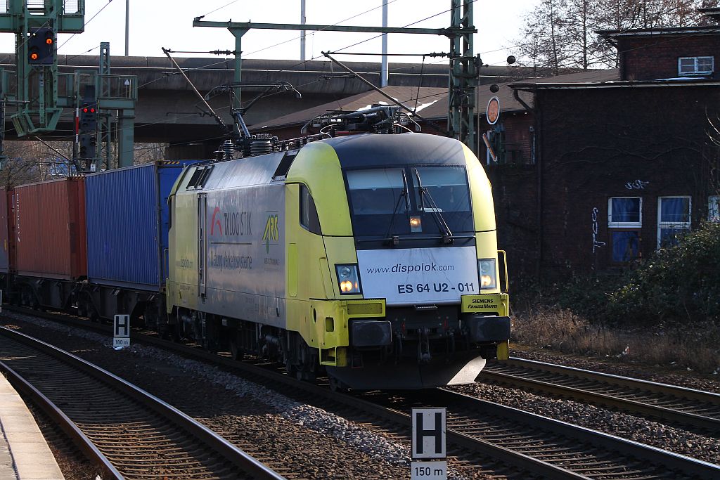 TXL/ARS 182 511-6/ES64U2-011 mit Metallpacketezug aufgenommen in HH-Harburg. 23.03.2013