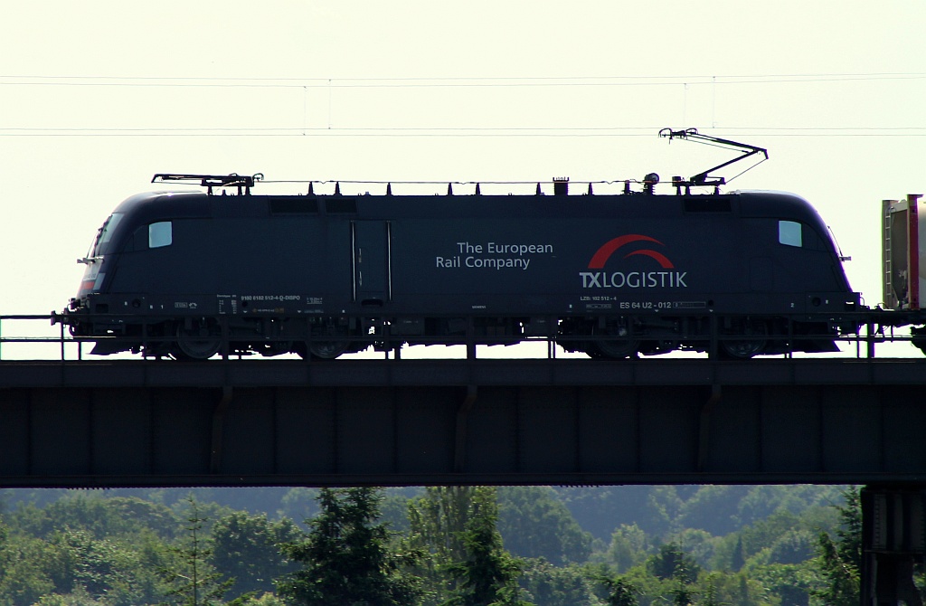 TXL/MRCE 182 512-4 war am 09.07.13 die Zuglok des DGS 40968(Deuna Werkbhf-Padborg), hieer aufgenommen auf der Rendsburger Hochbrücke.