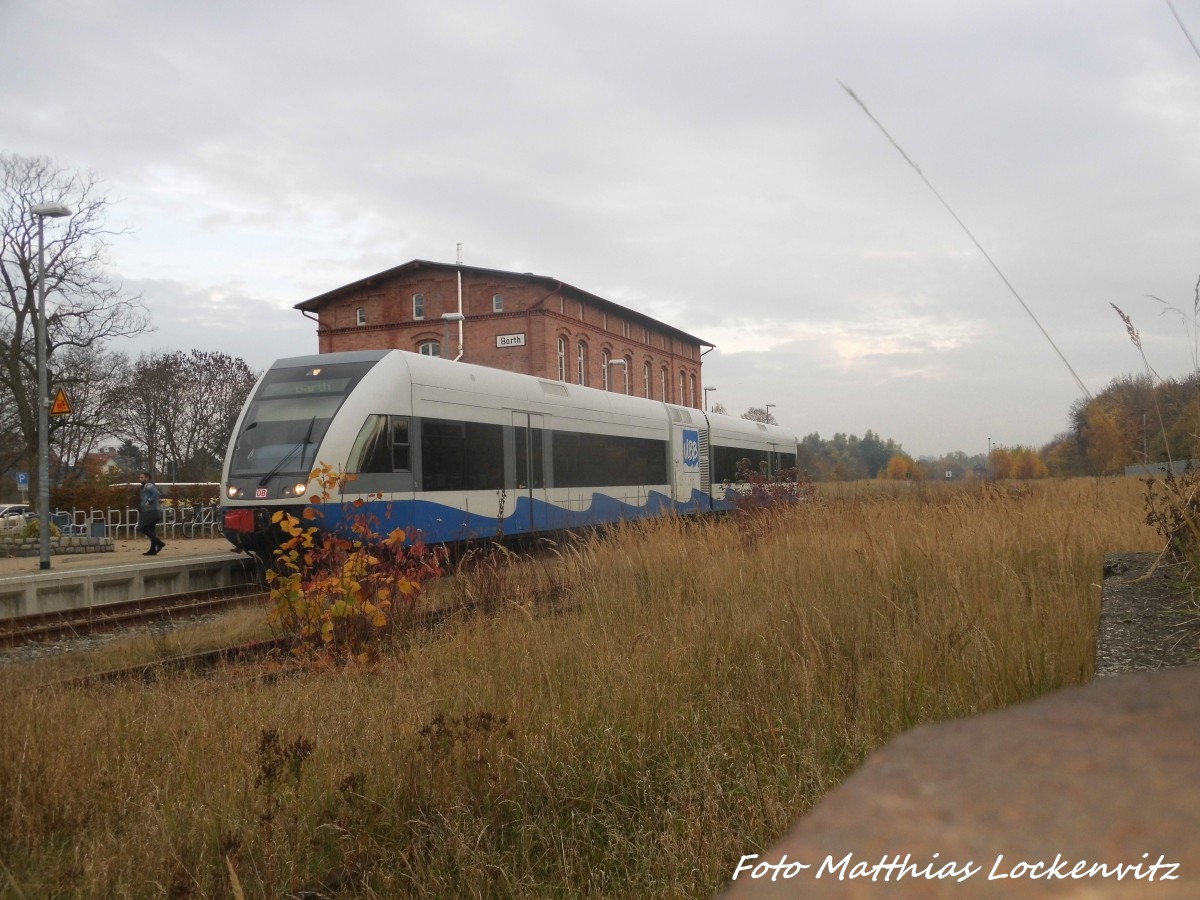 UBB GTW 2/6 im Bahnhof Barth am 5.11.15