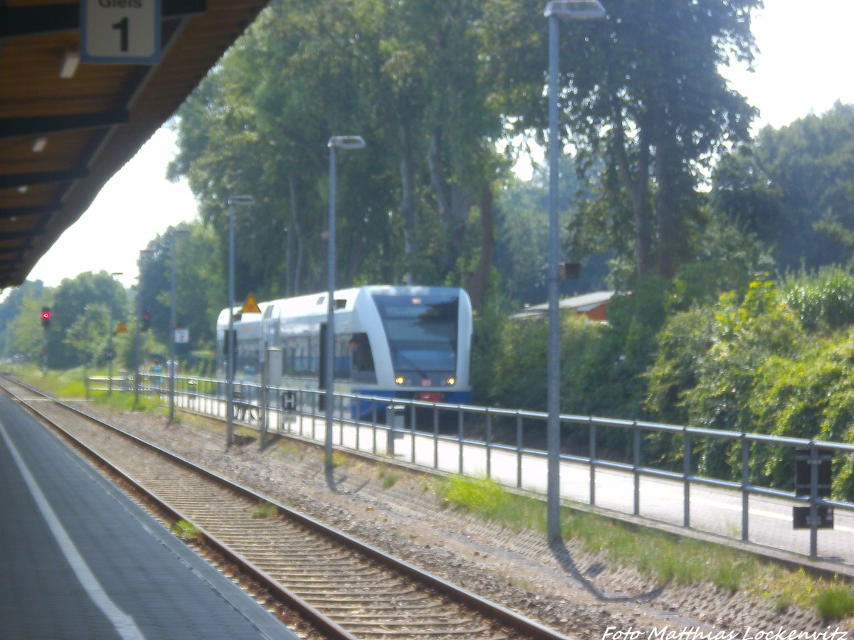 UBB GTW 2/6 mit ziel Zssow im Bahnhof Seebad Ahlbeck am 27.7.14