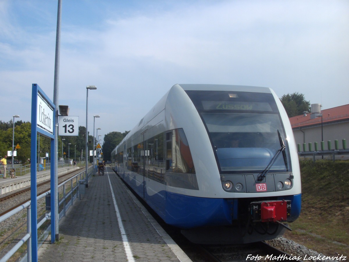 UBB GTW 2/6 mit ziel Zssow im Bahnhof ckeritz am 28.7.14