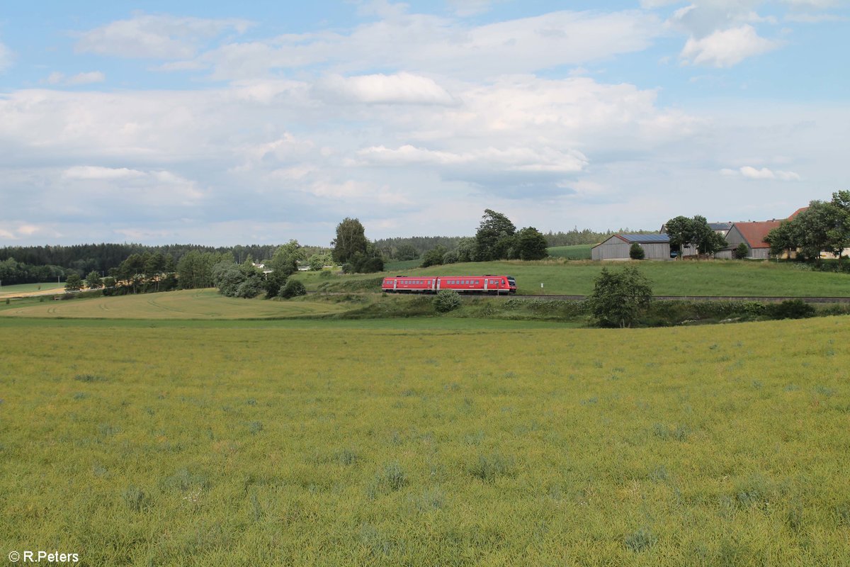 Umleiter 612er als RE Hof - Nürnberg bei Reuth bei Erbendorf. 10.07.20