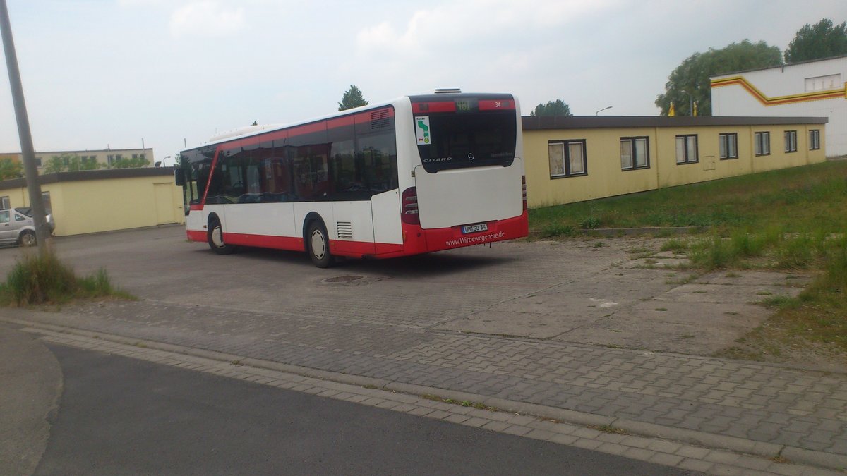 ....und dann aber auch die Mercedes Benz Citaro  O 530 Facelift die es in Schwedt gibt wie dieser am pause machen gerade 