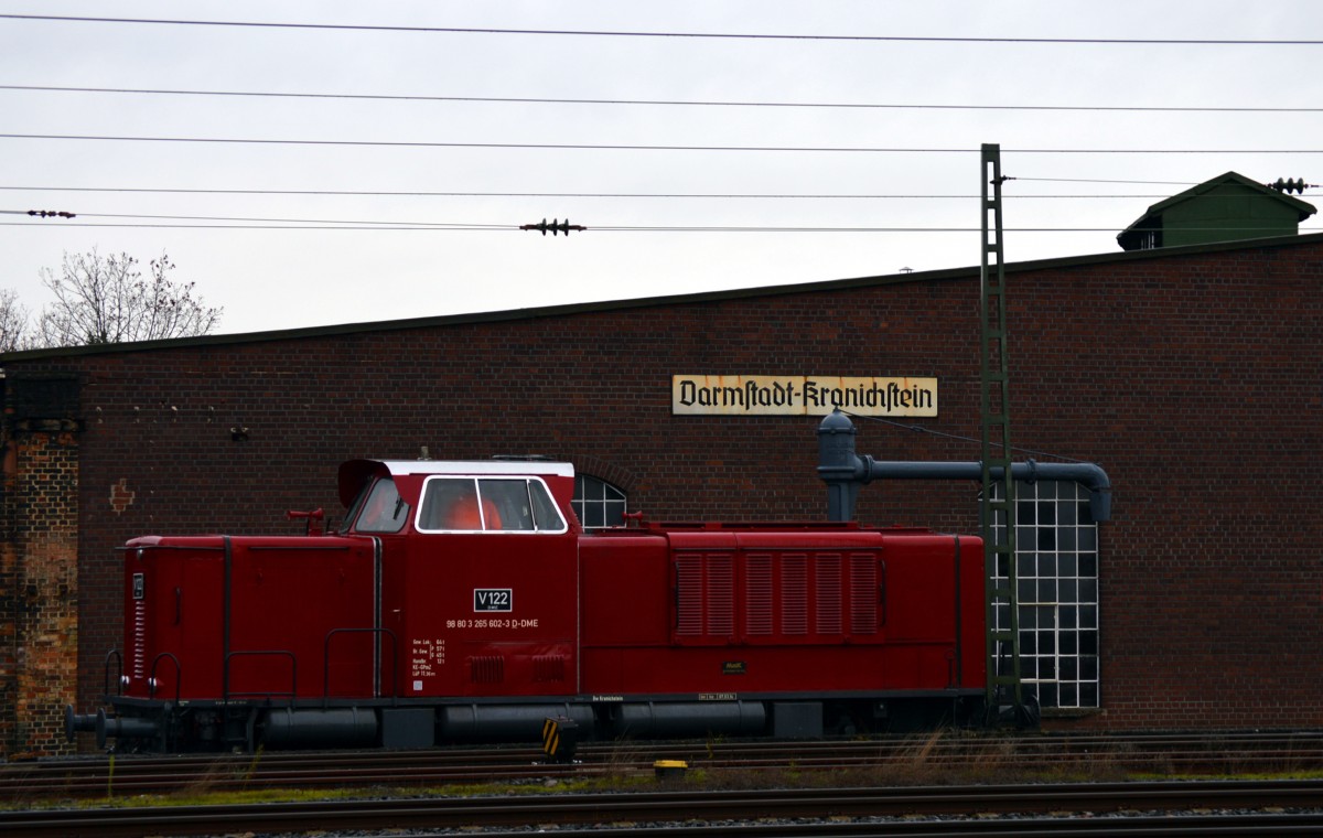 V 122 des Eisenbahnmuseum Darmstadt Kranichstein im BW DA-Kranichstein am 13.12.2014