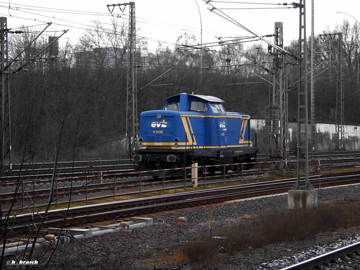 V 1252 der EVB war abgestellt am 28.02.14 beim hh-harburg