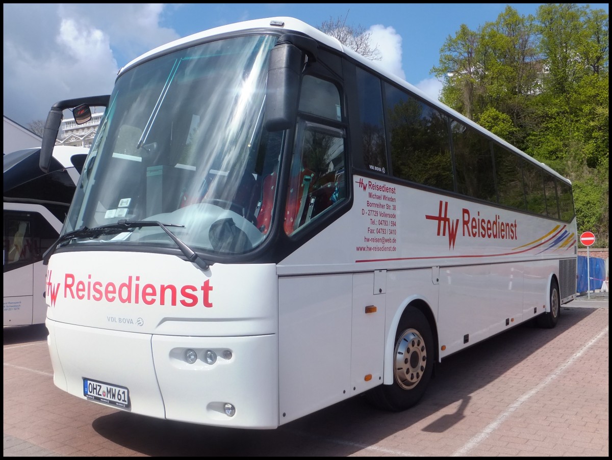 VDL Bova Futura von HW-Reisedienst aus Deutschland im Stadthafen Sassnitz.