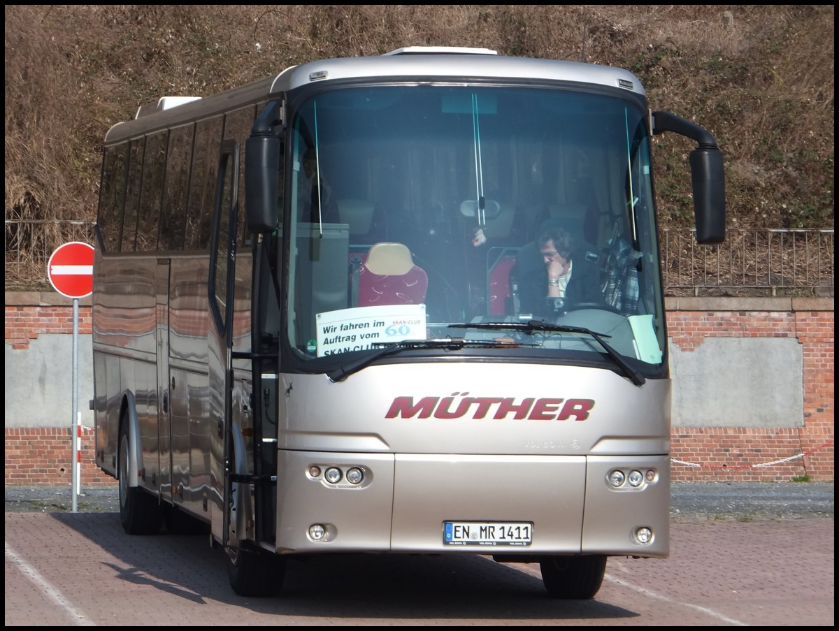 VDL Bova Futura von Mther aus Deutschland im Stadthafen Sassnitz.