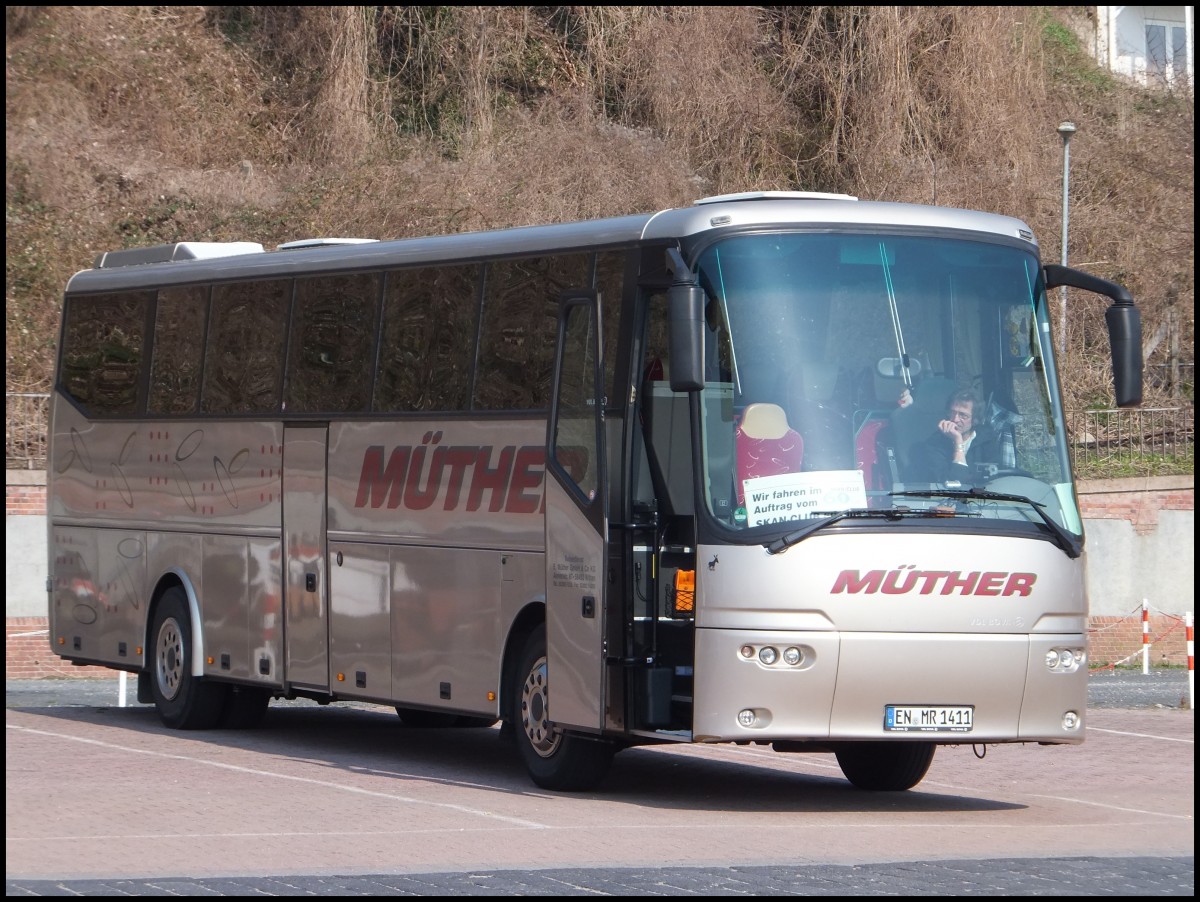 VDL Bova Futura von Mther aus Deutschland im Stadthafen Sassnitz.