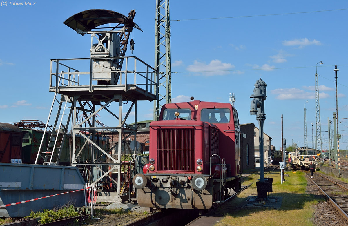 VL12 war an den Bahnwelttagen 2016, wie hier am 05.05. unterwegs für Führerstandsmitfahrten.