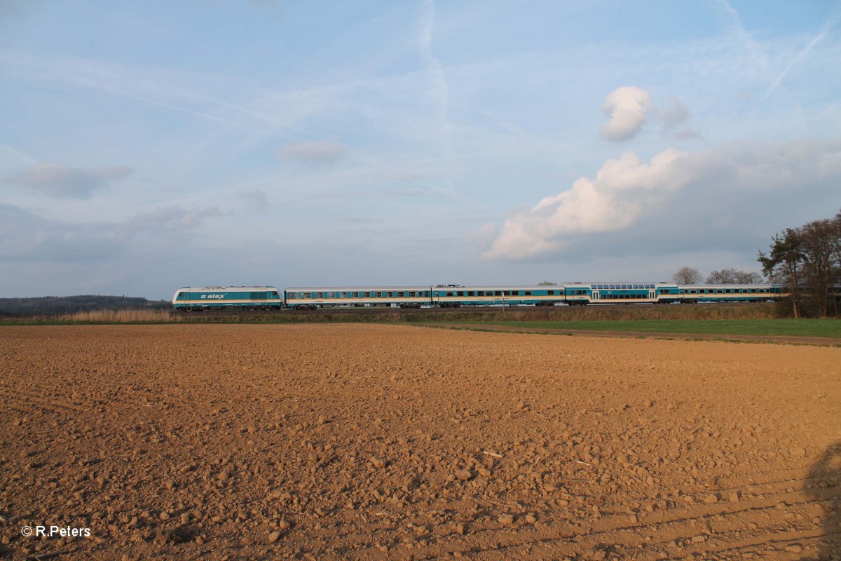 Volle Breitseite vom ALX84112 München - Hof bei Oberteich.11.04.14