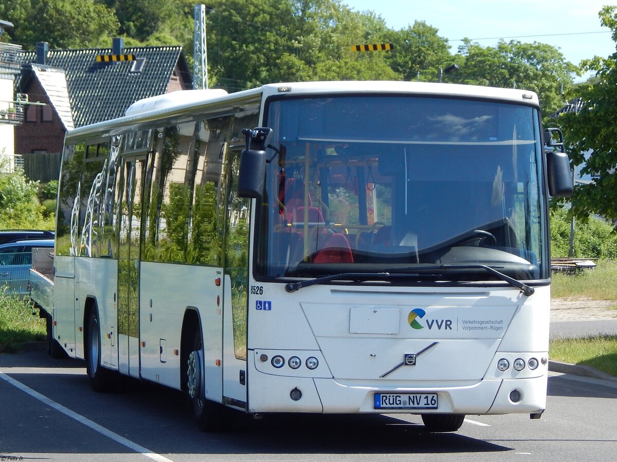 Volvo 8700 der VVR mir Fahrradanhänger in Sassnitz.