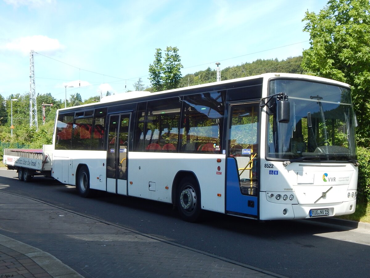 Volvo 8700 der VVR mir Fahrradanhänger in Sassnitz.