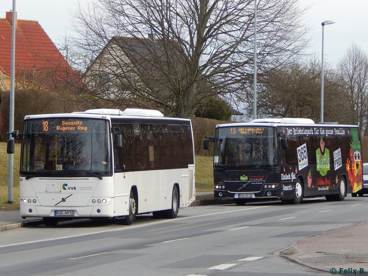 Volvo 8700 der VVR und Oppermann Transporte aus Deutschland in Sassnitz.